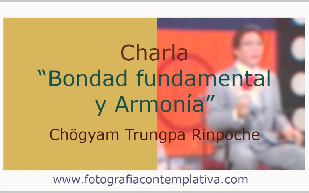 Bondad fundamental y armonía  Chögyam Trungpa Rimpoché