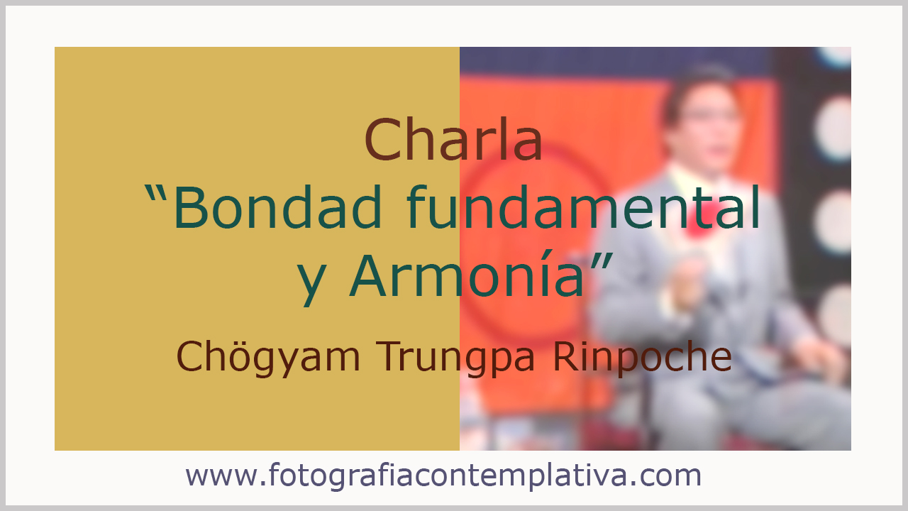 Bondad fundamental y armonía  Chögyam Trungpa Rimpoché
